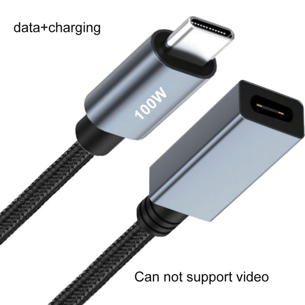 UsbC Extension Cable 480Gbps/100W USB Type C Male to Female Extension Nylon Fast Charging & Data Transfer Cord
