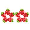 10Pcs Strawberry Refrigerator Magnets 3D Resin Fruit Fridge Magnets for Kitchen Office School Whiteboard Decorative Realistic