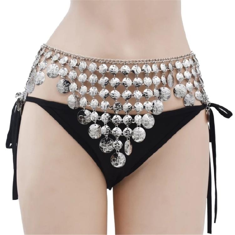 Versatiles Belly Hip Chain with Tassels Trendy Multilayer Durability Waist Chain for Dresses and Sweaters