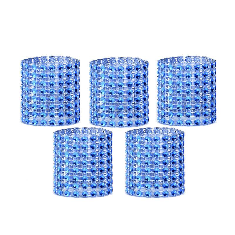 10pcs Gold Silver Napkin Ring Chairs Buckles Wedding Event Decoration Crafts Rhinestone Bows Holder Handmade Party Supplies