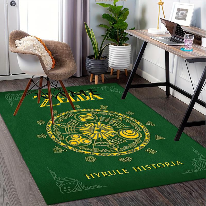

The Legend of Zelda: Hyrule Historia Office Carpet Soft Polyester Entrance Carpet Washable Non-slip Machine Washable Indoor Carpet Living Ro 60cm by 90cm