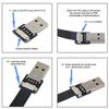 Cablecc USB Male to Micro USB Male Data Flat Slim FPC Cable for and Phones 2.0 Type-A 5-Pin (200cm) FPV, Discs,