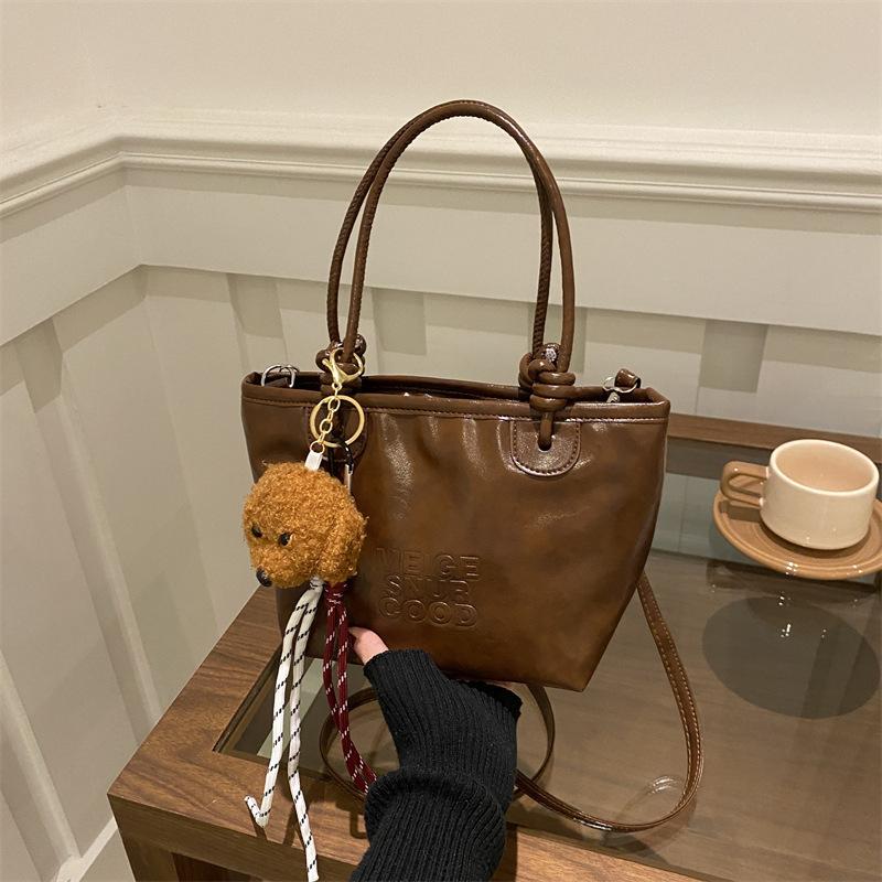 Retro Niche Portable Vegetable Basket Bag Women's Autumn and Winter 2025 New Trendy Korean Small Tote Bag Versatile Messenger Bag