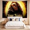 Jesus (1) Benutzerdefiniertes Namens-Wandteppich Wandbehang Wandteppich Wandkunst Dekor für Schlafzimmer Wohnzimmer