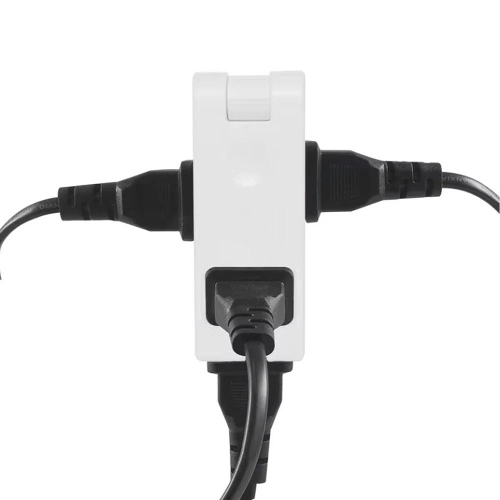 EU Stecker Adapter 4 in 1 Wandsteckdose Verlängerung EU Steckdose 180 Grad Steckeradapter Reiseadapter Tragbarer Stromwandler