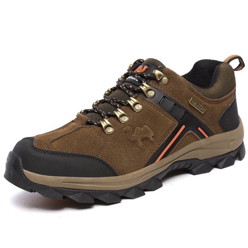 Wear-resistant outdoor hiking shoes travel shoes waterproof and non-slip season breathable men's casual sports shoes