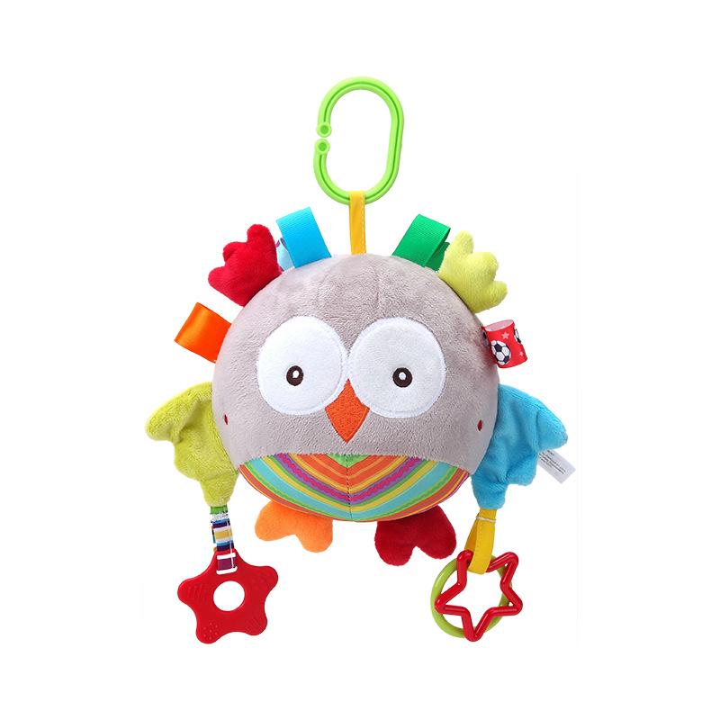 Cute Puppy & Rabbit Pacifier Doll - Colorful Plush Teether Toy with Crinkle Paper for Babies