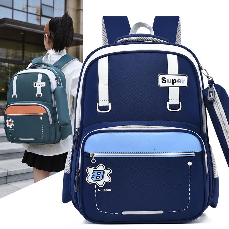 School bag New primary school school bag Grades 1-3 Reduce the burden Large capacity school bag Leisure backpack