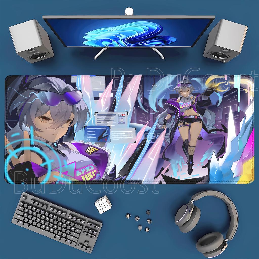 HSR Silver Wolf LV Honkai Star Rail Large XXL Mouse Mat New Nonslip Keyboard Anime Girl Kawaii Mouse Pad PC Gaming Desk Mat