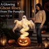 Lampă de Curte Dovleac Fantomatic Rotativ, Lumină de Sol pentru Grădină LED de Halloween | Decor Dovleac Fantomatic Iluminat de Exterior pentru Halloween
