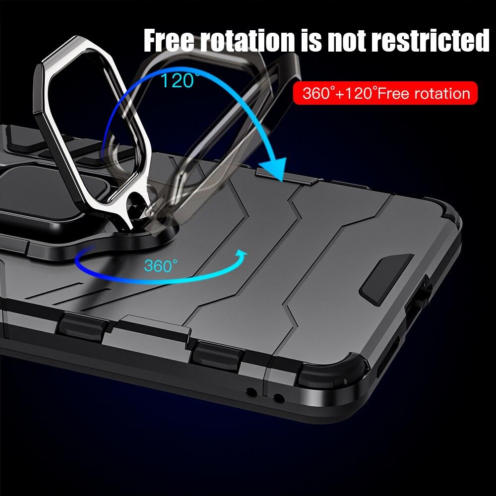 KEYSION Shockproof Armor Case for Redmi Note 12S 12 Pro 4G Silicone+PC Ring Stand Phone Cover for Xiaomi Redmi Note 12 Pro+ 5G