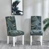 Printed Chair Cover Geometric Pattern Stain-Resistant Anti-Dust Seat Cover Minimalist Fashion Hotel Home Dining Chair Protector