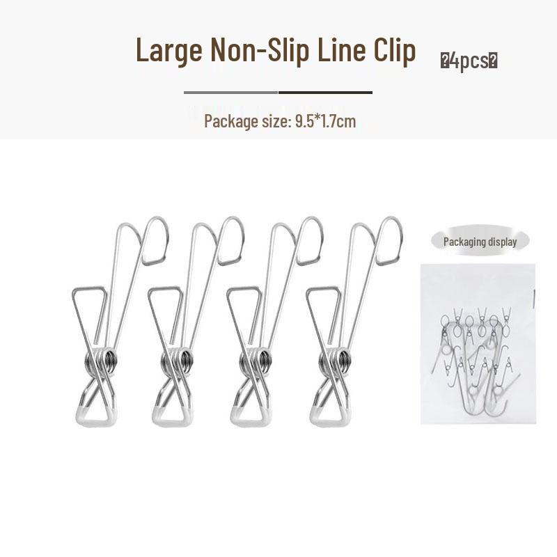 Multi-functional Japanese Stainless Steel Cloth Hanger Clips - No Trace, Strong Grip for Drying and Fixing Clothes