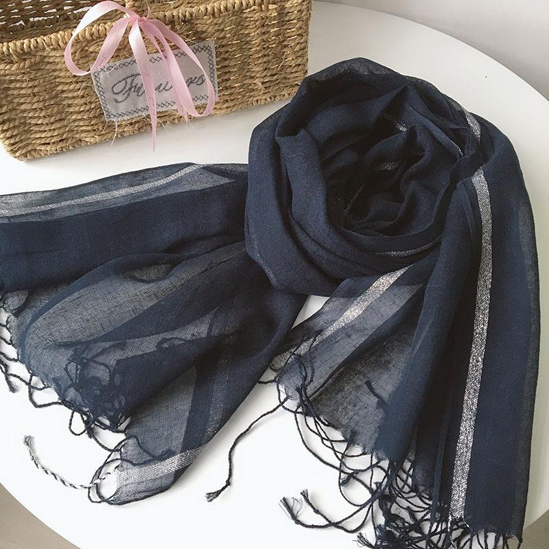 cotton linen light women Scarf Fashion Long Size  Lady Wraps Solid Color Muslim Head Scarf Shawls And Wraps