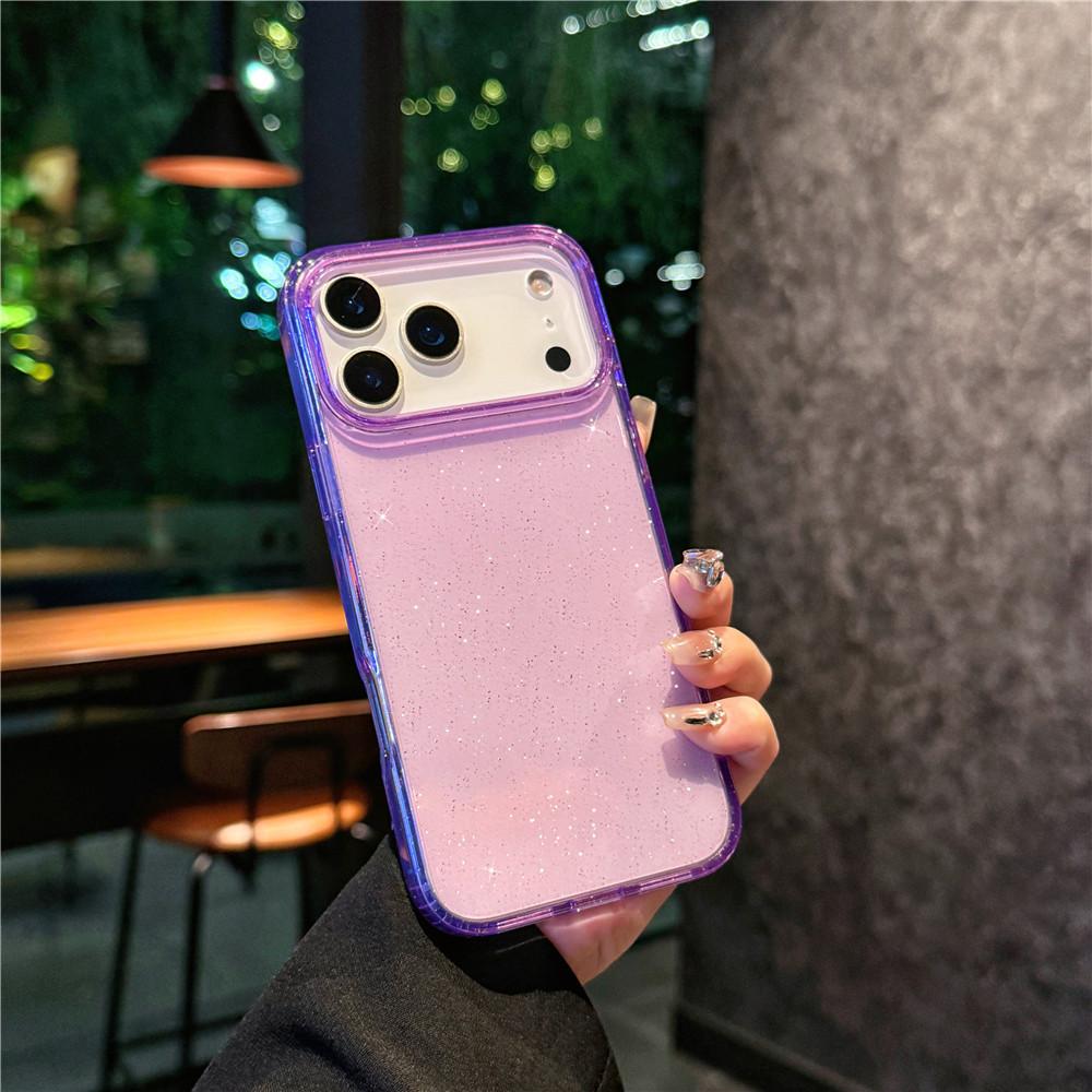 Suitable for Iphone17pro Glitter Mobile Phone Case Apple 17Air Acrylic Transparent Case 17promax