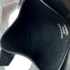 HERMES Bean leather Card Case black leather unisex Used
