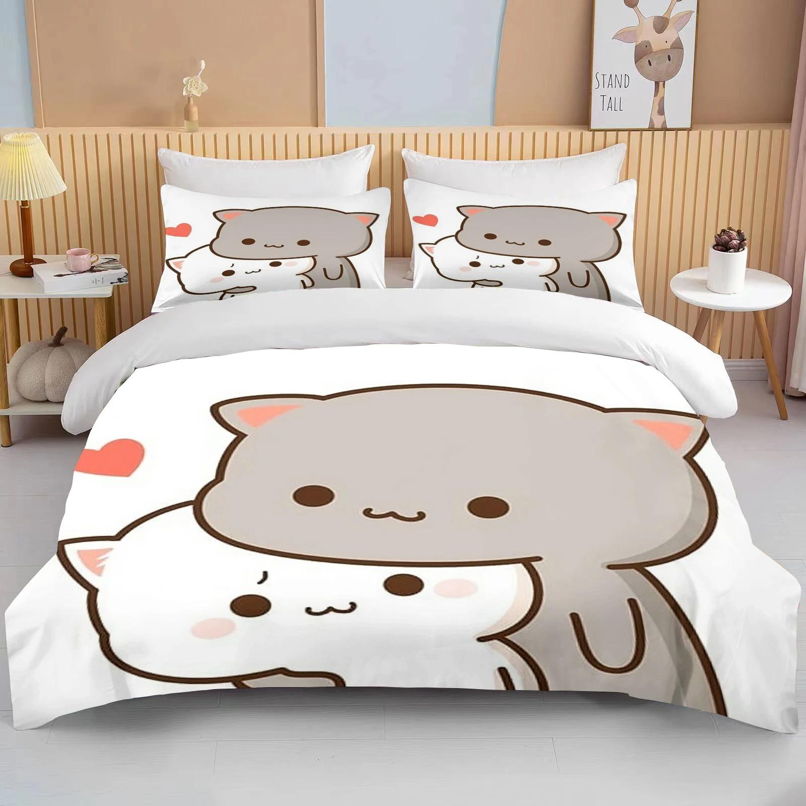 

Bubu Dudu Cartoon Cute Bear Kawaii Christmas Gift King Twin Double Boys Комплект постільної білизни Комплект підодіяльників з мікрофібри або поліестеру 70x133cm 2pcs