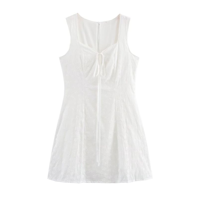 

Kaslead Новинка Женская одежда Модный стиль Модный Минималистичный Элегантный Кружевной комбинезон-юбка со шнуровкой на груди White S