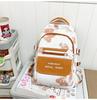 Schoolbag Korean version ins schoolbag female college student cute bear print backpack high school junior high school student large capacity backpack 