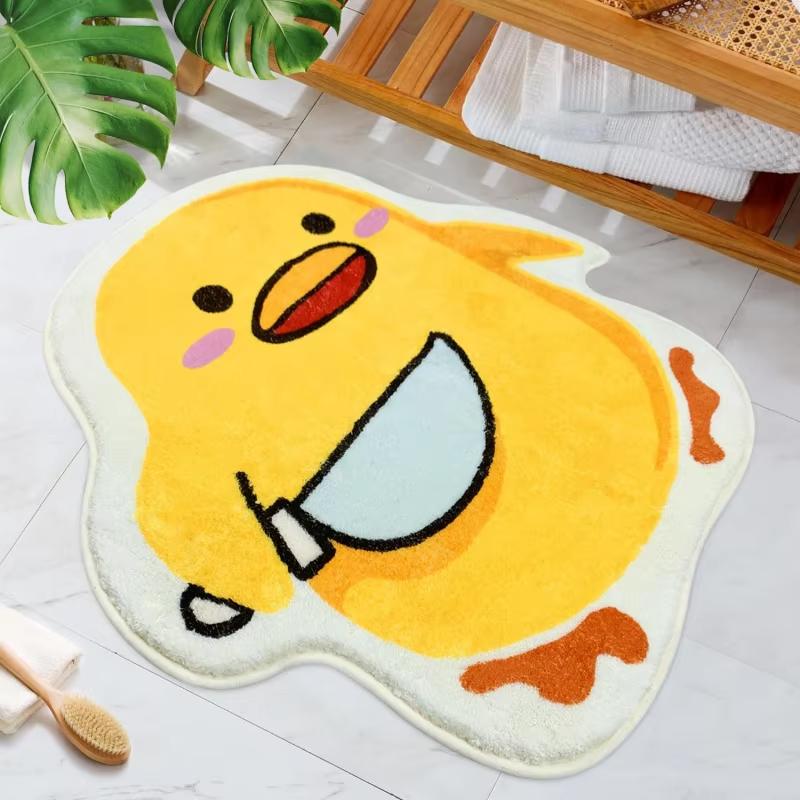 

VIKAMA Cartoon Shaped Rug Cute Lying Duck Carpet Doormat Welcome Mat Bathroom Mat Rug For Bedroom Carpet For Live Room Home Deco 40X60CM (1.3X2FT