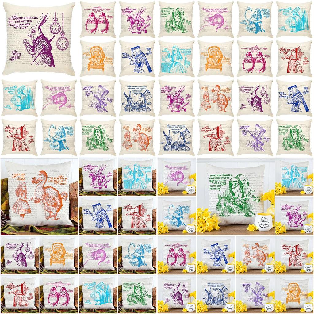 Elegant Alice In Wonderland Cushion Mad Hatter Pillow Perfect For Christmas Gift And Home Decoration