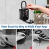 Portable Key Lock Box 4-Digit Combination Safe Detachable Shackle Protective Cover Key Storage For Home Rental Garage Office Realtor Emergency Access