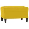 3 Piece Sofa Set with Cushions Yellow Velvet