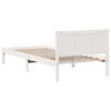 Bed Frame White 75 x 190 cm Solid Pine Wood