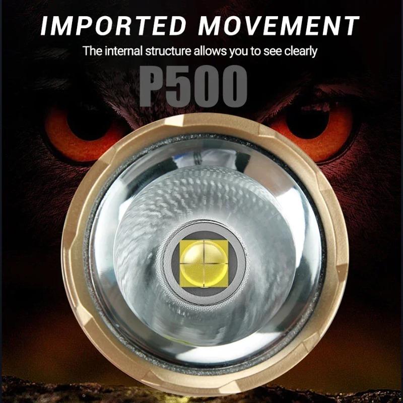 USB Rechargeable Flashlight Highlight Powerful LED Flashlight Outdoor Super Bright Portable Lighting LED Camping Light Travel