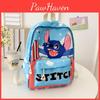 Stitch Children Cartoon Print School Backpack With Breathable Nylon For Kindergarten Kids