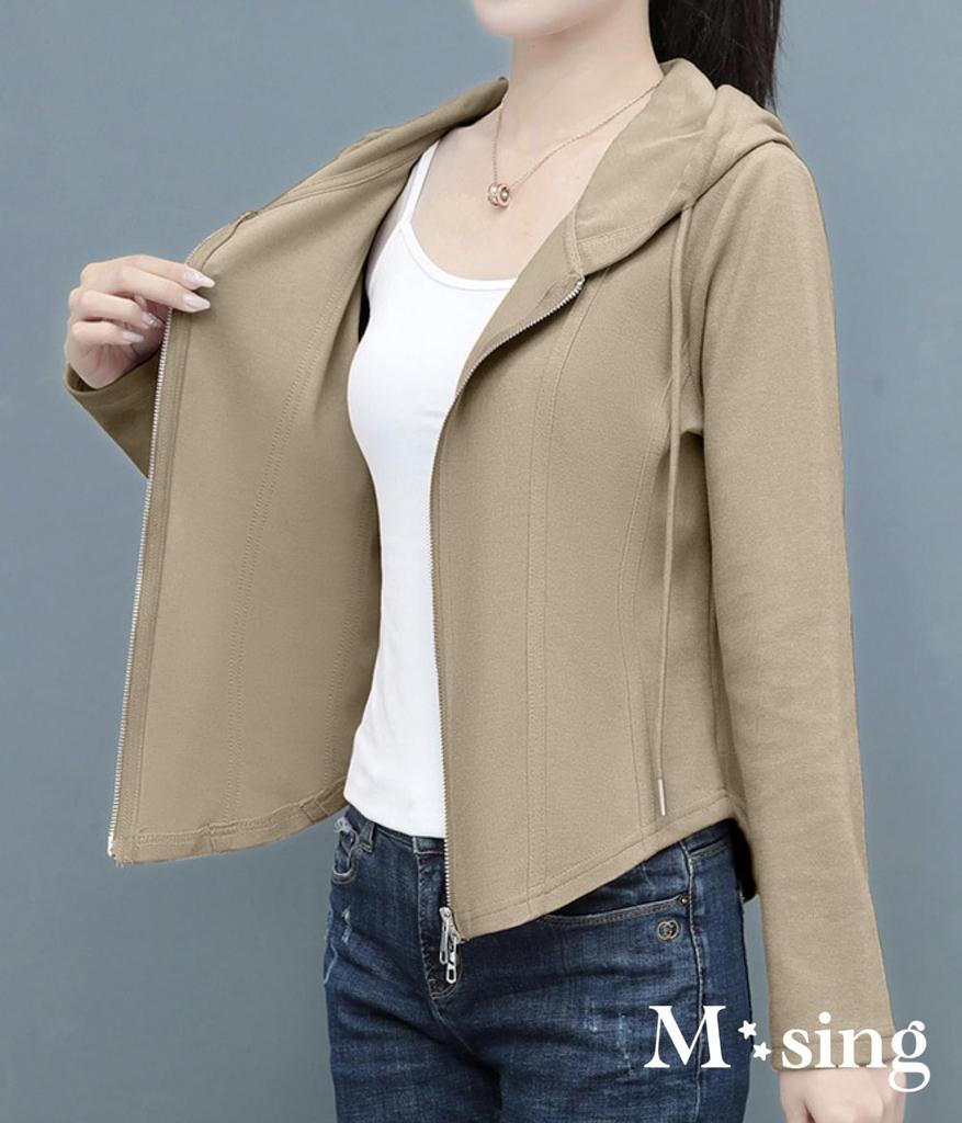 Long Solid Available In 4 Plus Workout Long Sleeve Comfortable and Easy To Move M-Sing Women's Zip-Up Hoodie, Sleeve, Lightweight, Color, Casual,