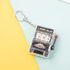 1Pcs Creative Fruit Slot Machine Keychain Mini Funny Gambling Toy Key Ring Portable Backpack Accessory for Travel Use