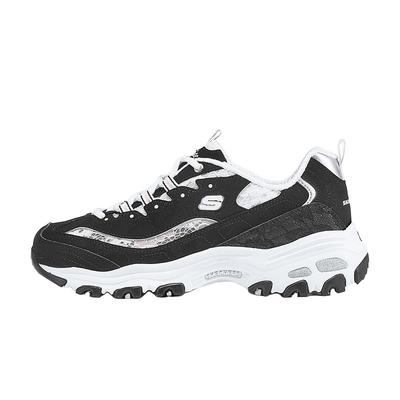 DLites Fabric Synthetic Leather Versatile Comfortable Low-Top Lifestyle Casual Shoes Women Sneakers Black 150535-BKW