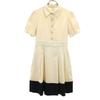 Short Sleeve Half Button One Piece Off-white Women Used