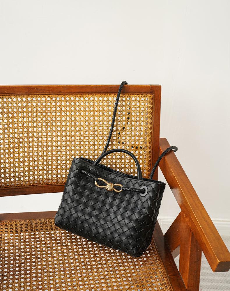 

Сумка-тоут из натуральной кожи в стиле ретро с металлическим узлом - Большая вместимость через плечо