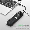 USB Hub 3.0, 7-Port USB Data Hub Splitter with Individual On/Off Switches Extension for MacBook, Mac Pro/Mini and More