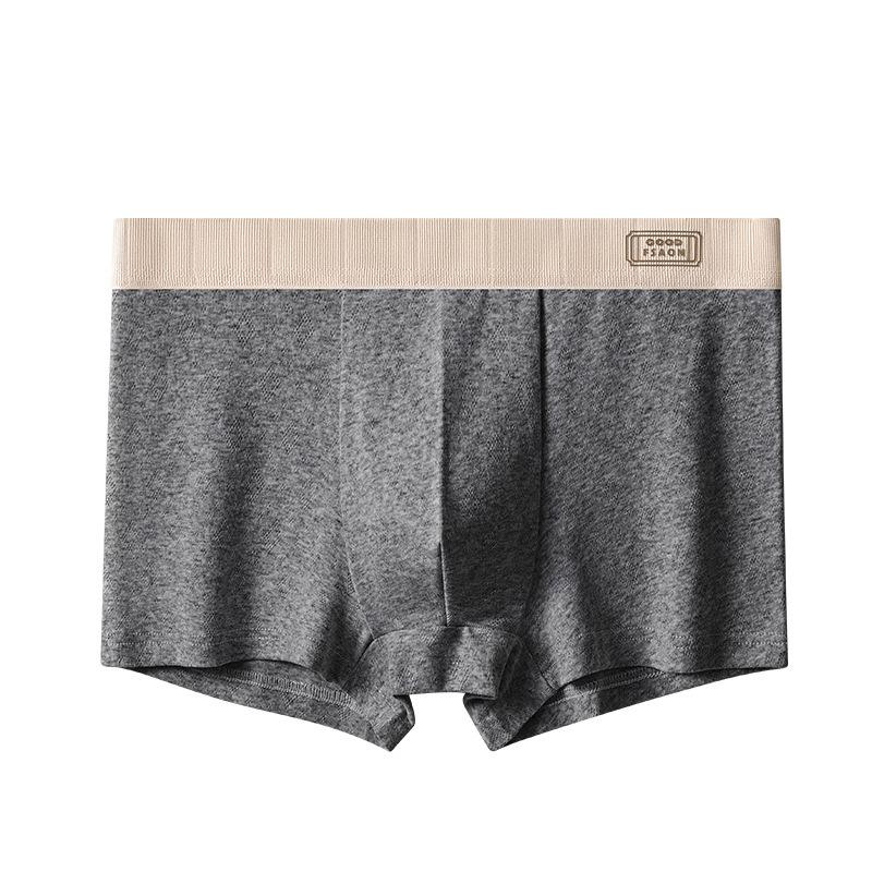

Men s Underwear Comfortable Four Cornered Pants Pure Cotton Simple Men s Flat Cornered Pants 4XL темно-сірий