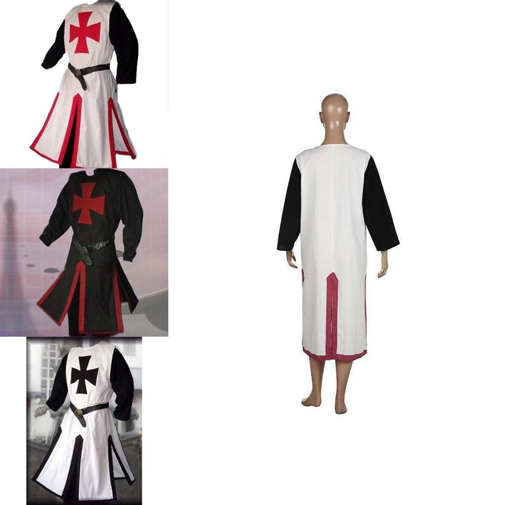Stylish Medieval Templar Knight Crusader Surcoat Outfit Cosplay Costume