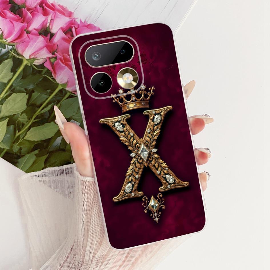 Case For Realme 16 Pro 5G Cover RMX5121 RMX5120 Luxury Initial Letter TPU Soft Silicone Phone Case For Realme 16 Pro+ 2026 Funda