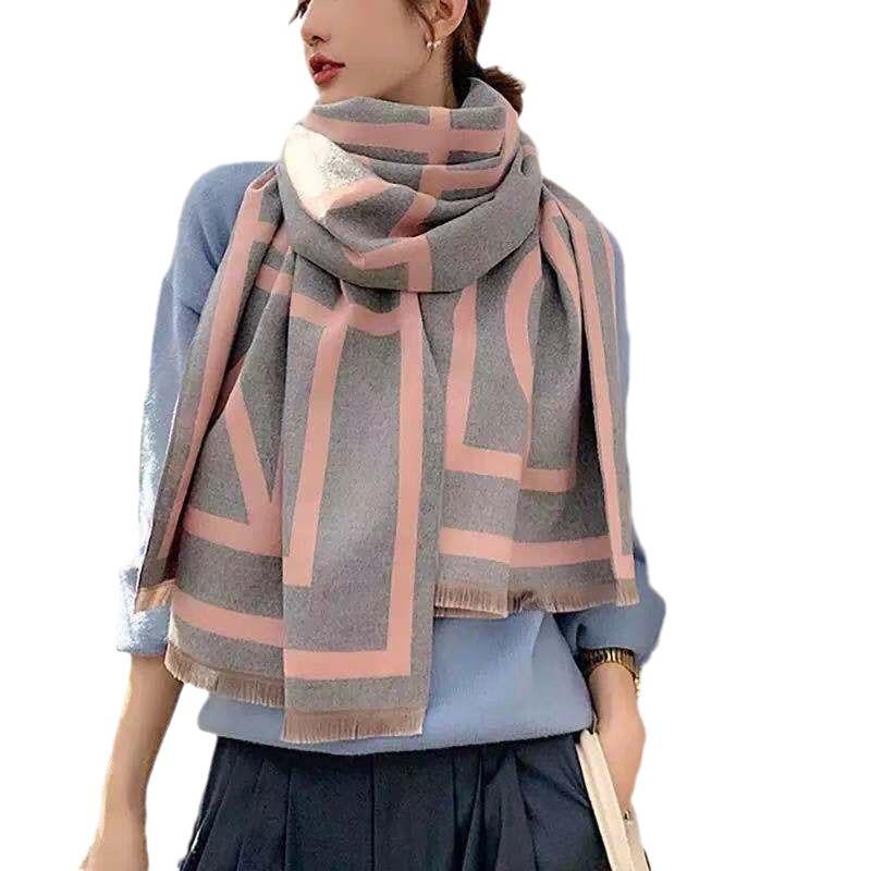 New Style Imitation Cashmere Scarf for Women Versatile Korean Style Letter Scarf To Keep Warm In Air Conditioned Rooms
