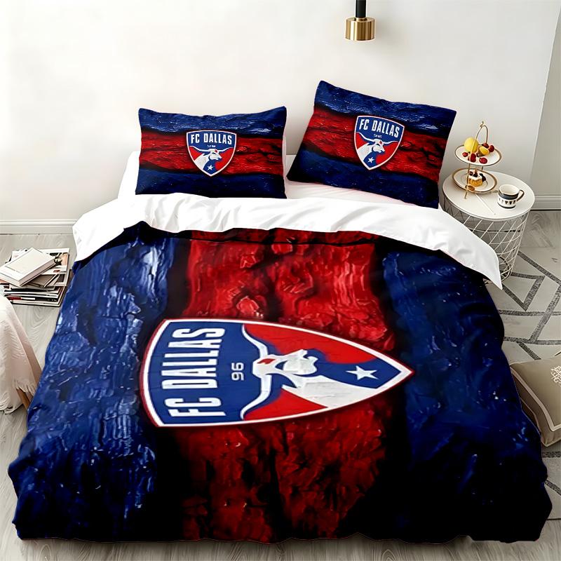 FC Dallas 3 parçalı set Yatak odası kullanımı için mükemmel Rahat nevresim takımı bir nevresim kılıfı ve iki yastık kılıfı içerir İdeal doğum günü veya Noel hediyesi
