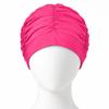 2PCS Waterproof Lining Swimming Caps Polyester Elastic Caps  for Men Women Long Hair Short Hair