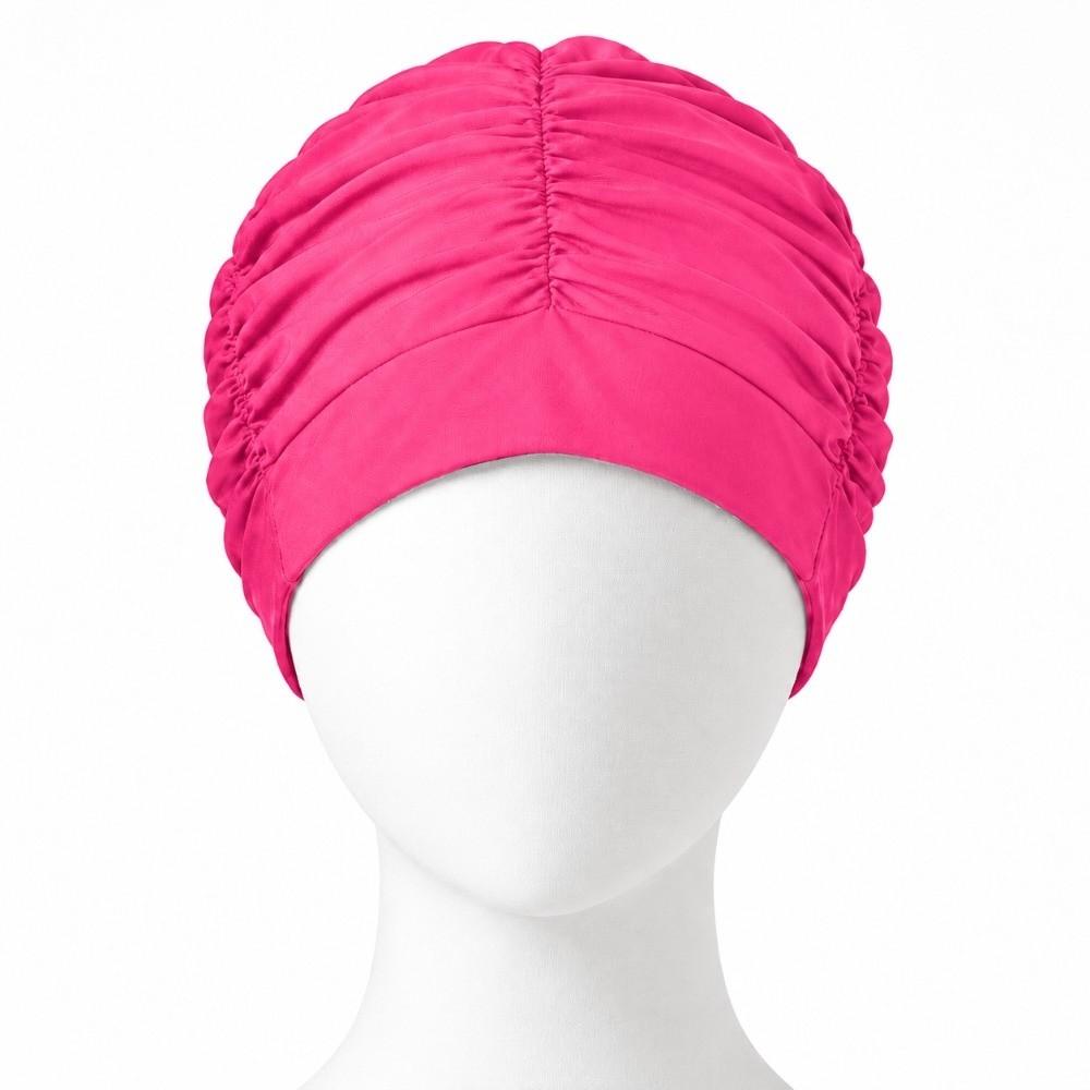 2PCS Waterproof Lining Swimming Caps Polyester Elastic Caps for Men Women Long Hair Short Hair