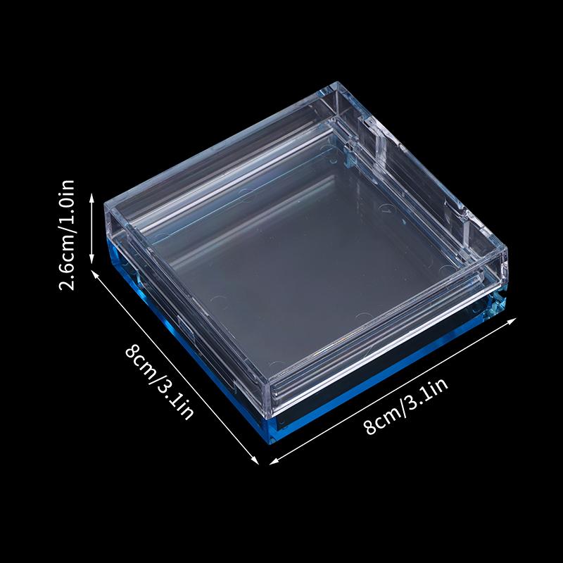 1Pc Double Layer Press On Nail Tips Box Blue/White/Transparent Nail Storage Display Case For Personal & Salon Use