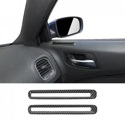 Door Air Vent Outlet Frame Trim Decor Cover For Dodge Charger 2011+ Carbon Fiber
