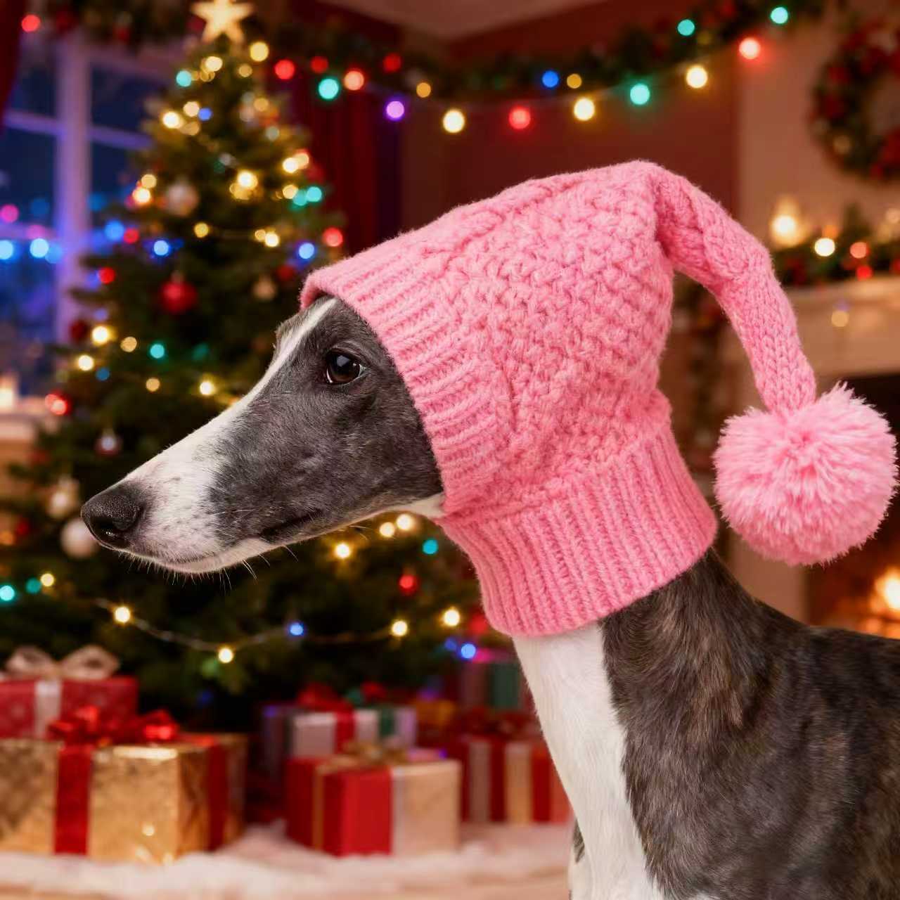 

Новые товары для домашних животных, Шерстяные шапки для питомцев, Серые шапки, Доступны осенью и зимой, Теплые и защищающие от холода аксессуары S розовый