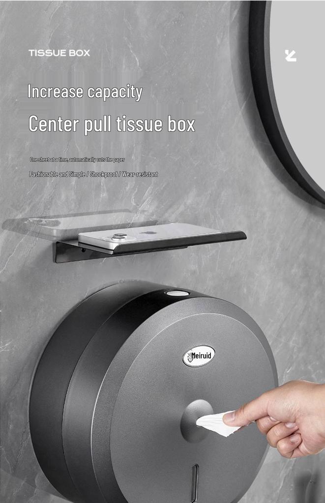 Large Waterproof Wall-Mounted Paper-Saving Tissue Box for Hotels