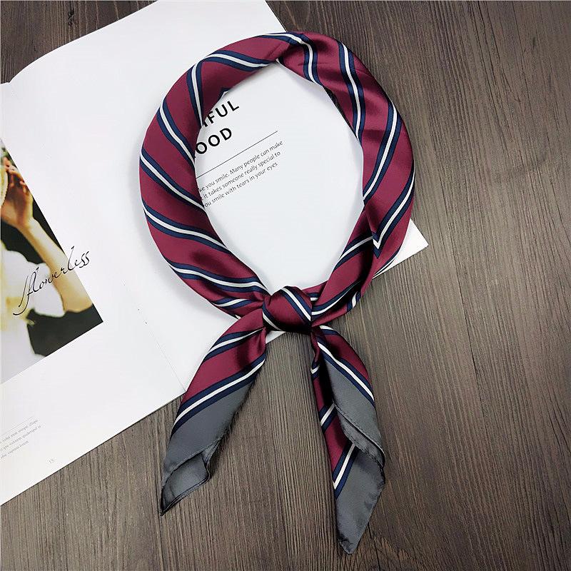 

Модный декоративный шарф, повязка для волос, резинка для волос 70, маленький квадратный шарф, шелковый шарф, женский весенне-осенний универсальный маленький шарф, профессиональный шарф 70*70cm