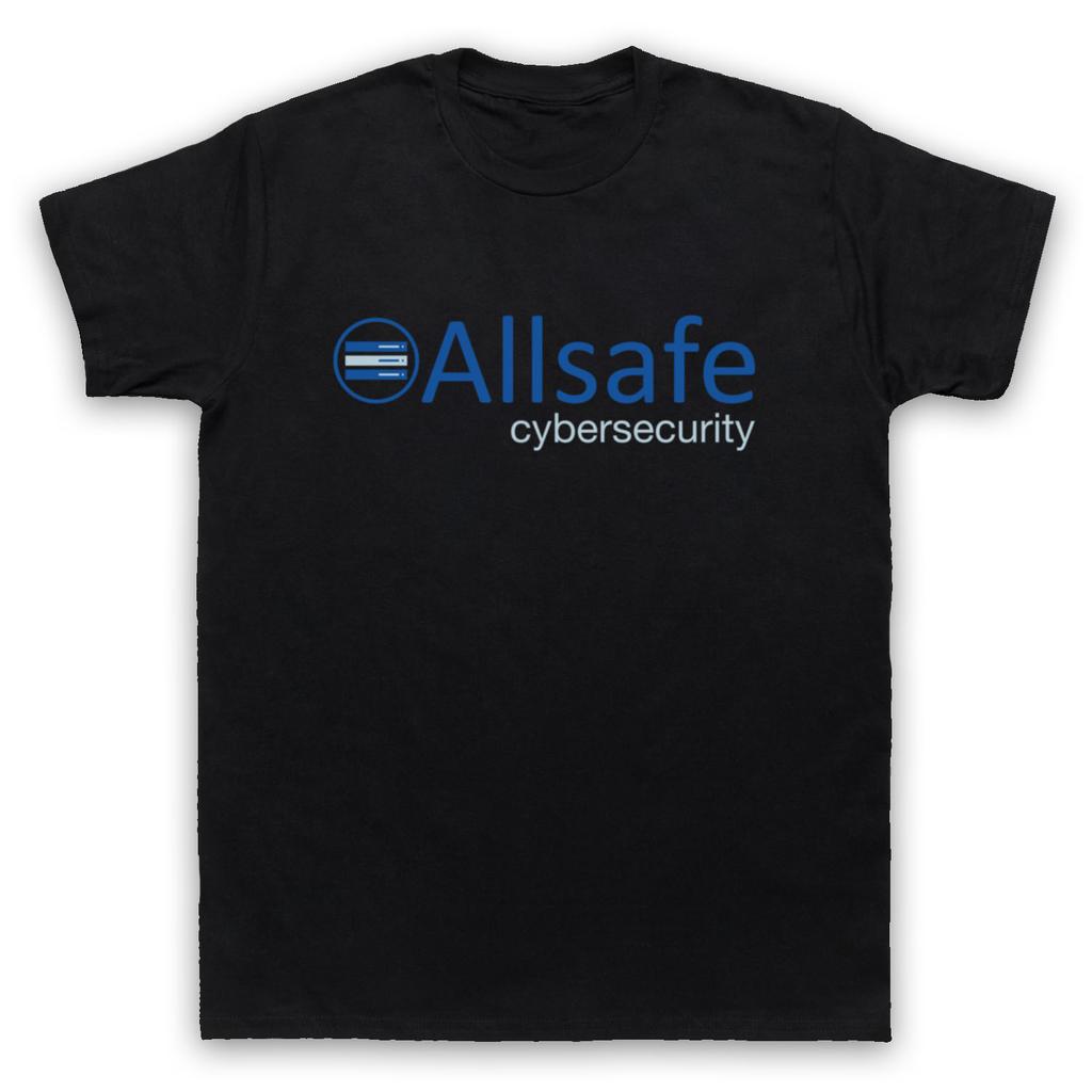 ALLSAFE CYBERSECURITY UNOFFICIAL MR. ROBOT CYBER CRIME MENS & WOMENS T-SHIRT Graphic Short Sleeve Shirt Unisex Men Women Summer