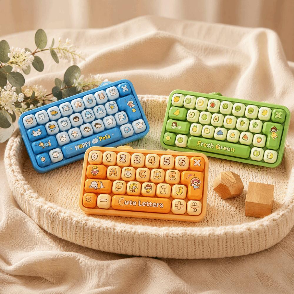 26-Tasten Mini-Tastatur Anhänger Transparente Zweifarbige Tastatur Schlüsselanhänger Kinder Tasche